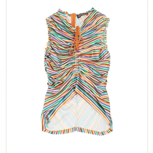 SIEDRES Colorful Striped Tank Top - Picture 3 of 5